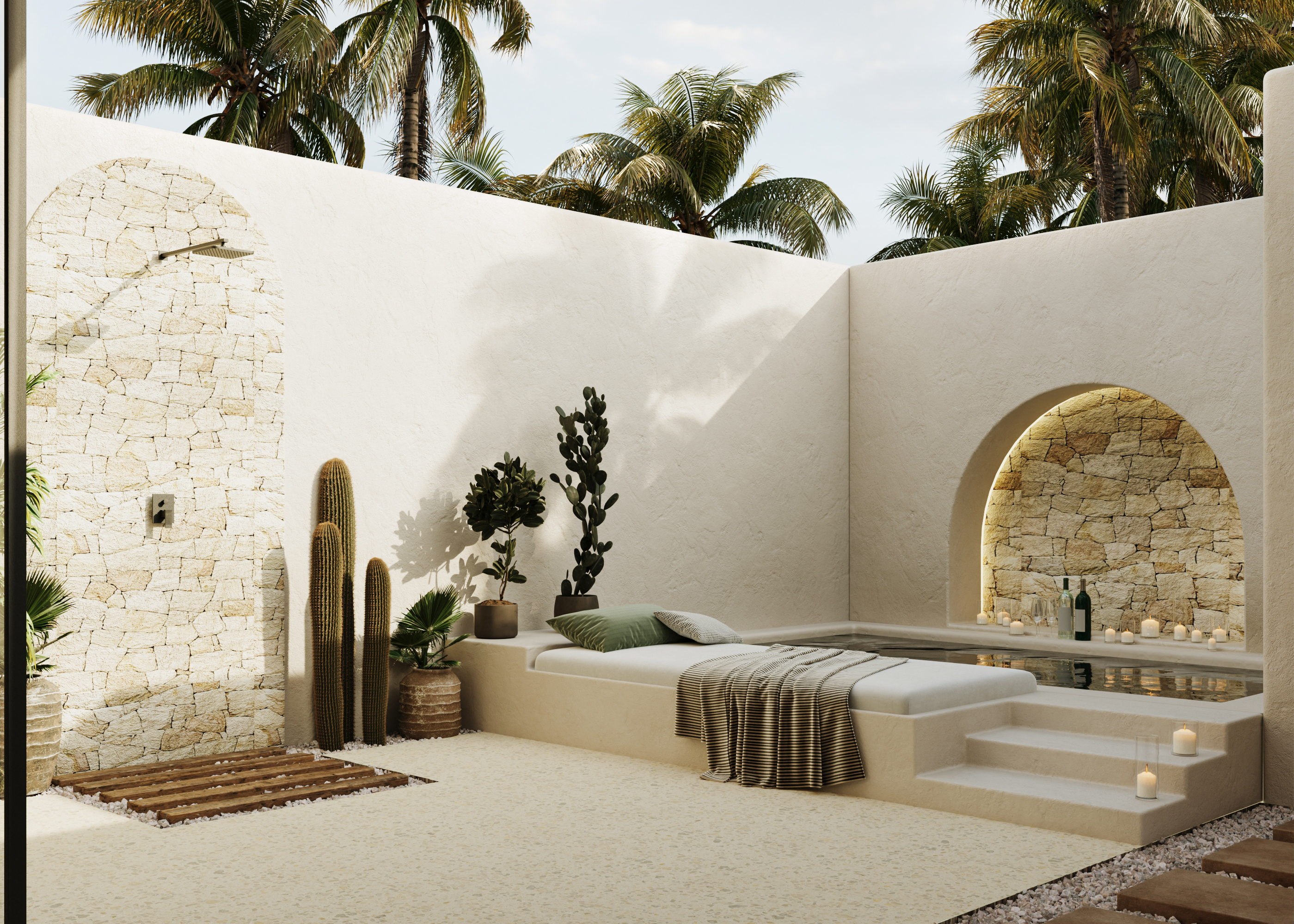 Casa Luma courtyard with plunge pool